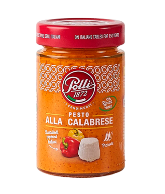 Соус Pesto POLLI ricotta&peppers, 190г, 12шт/ящ - фото