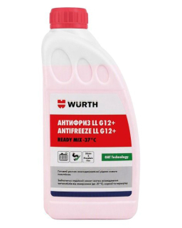 Антифриз Wurth LL G12+ Ready Mix -37, 1 л (5892333001) - фото