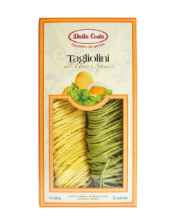 Макарони DALLA COSTA Tagliolini з яйцем і шпинатом 250г,10шт/ящ. - фото
