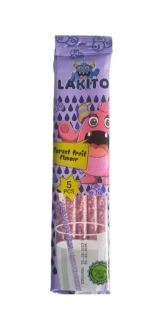 Соломинки Lakito з розчинними цукровими гранулами зі смаком лісових ягід 30 г - фото