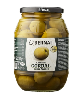 Оливки Bernal Gourmet Гиганты с косточкой, 950 г (200 г сухой вес) - фото