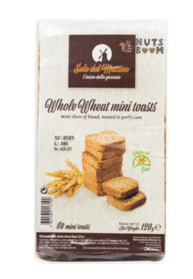 Міні-тости з цільного пшеничного борошна, 120 г - фото