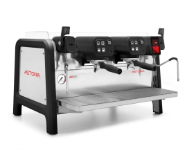 Двухпостовая профессиональная кофемашина Astoria AB200 SAE 2GR, черная, с дисплеем - фото