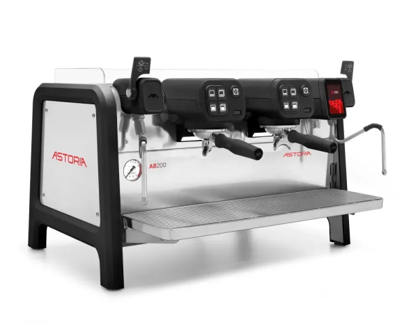Двопостова професійна кавомашина Astoria AB200 SAE 2GR, чорна, з дисплеєм - фото