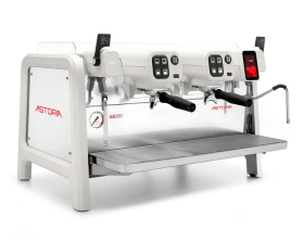 Двухпостовая профессиональная кофемашина Astoria AB200 SAE 2GR, белая, с дисплеем - фото