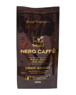 Nero Caffe GRAN AROMA (бронза) 250гр. Кава мелена - фото