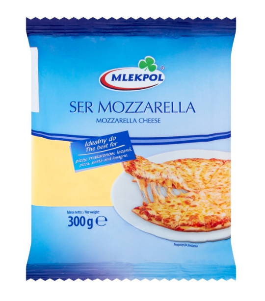 Сир Моцарелла Mlekpol, 40%, 300 г - фото