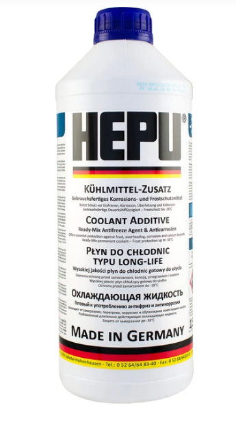 Готовая к использованию охлаждающая жидкость HEPU P900 RM11 (синяя), 1.5 л - фото