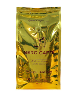 Кава в зернах Nero Caffe DOLCE AROMA, 1 кг (90/10) (4820268030023) - фото №3