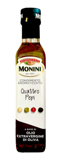 Олія оливкова Monini Extra Virgin чотири перці 250 мл - фото