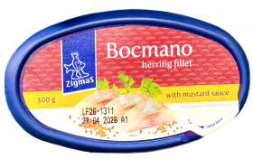 Філе оселедця Zigmas Bocmano в гірчичному соусі, 300 г - фото