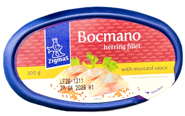 Філе оселедця Zigmas Bocmano в гірчичному соусі, 300 г - фото