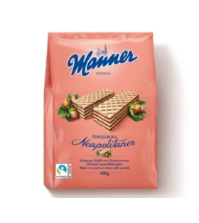 Вафли Manner Hazelnut cream filled  с ореховым кремом 400 г - фото