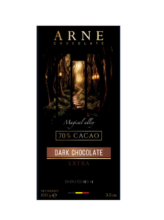 Шоколад Arne Extra чорний 70% 100г, 12шт/ящ - фото