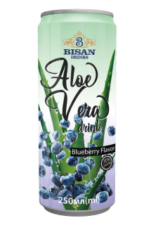 BISAN напій Aloe Vera drink Blueberry 250 мл ж/б - фото