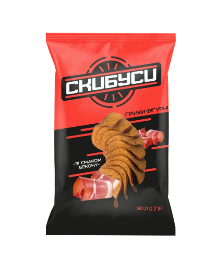 Грінки "Скибуси" зі смаком бекону, 80 г - фото