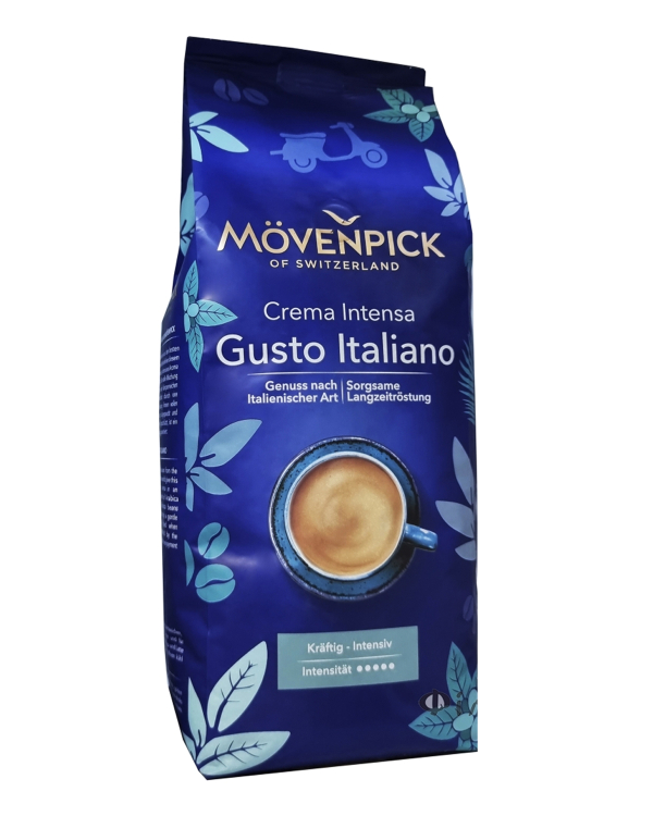 Кава в зернах Movenpick Gusto Italiano, 1 кг (90/10) (4006581017815) - фото