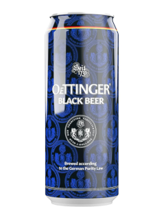 Пиво темне Oettinger Schwarz 4,9%  ж/б 0,5л/24ящ - фото