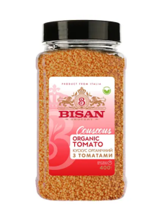 BISAN Кускус органічний з томатами 400г пл/б - фото