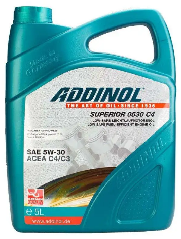 Моторное масло ADDINOL SUPERIOR 0530 SAE 5W-30 C4 5л - фото