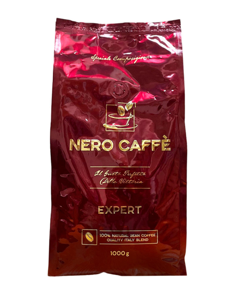 Nero Caffe EXPERT (бордовий) 1кг 30/70  Кава в зернах - фото