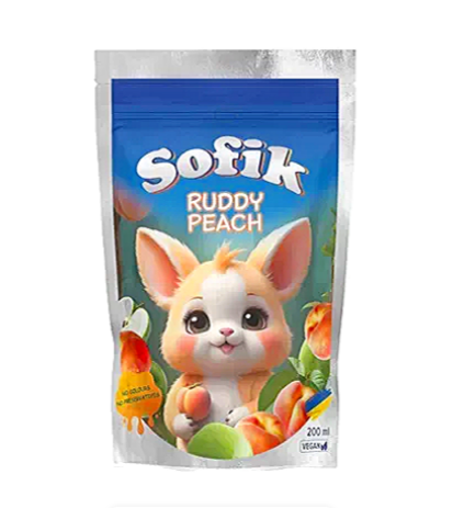 Напій соковий безалкогольний негазований Sofik "RUDDY PEACH" зі смаком персика,200мл,10шт/ящ - фото