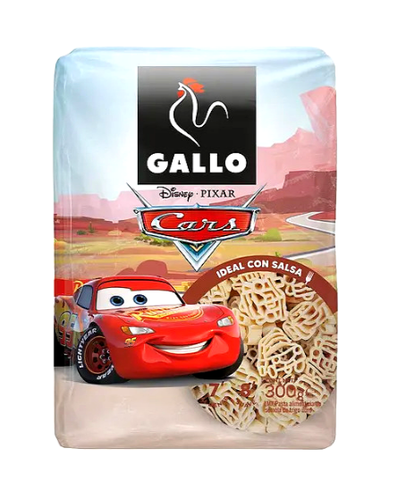 Макаронні вироби Gallo Disney Cars 300 г, 12 шт/ящ. - фото