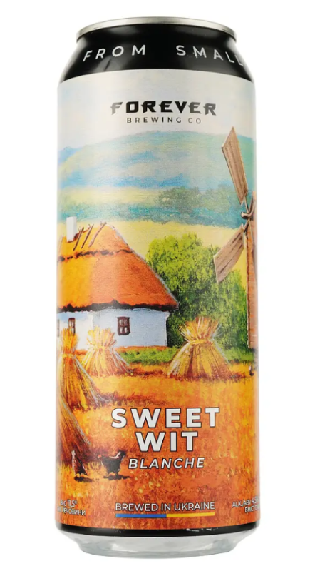 Пиво ТМ FOREVER "Sweet Wit" світле нефільтр. 0,5 Пиво ТМ FOREVER "Sweet Wit" світле нефільтр. 0,5 - фото