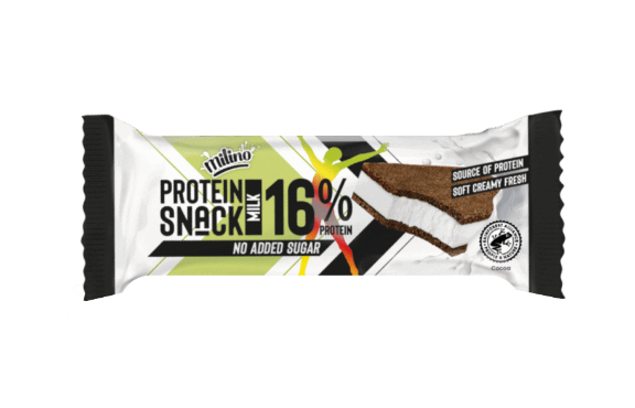 Снек Milino какао-бісквітний з протеїновим кремом без цукру, 28 г - фото