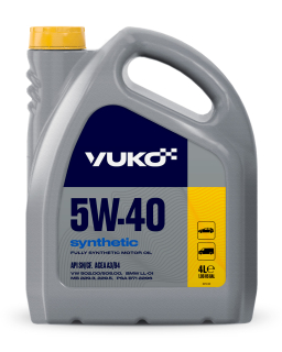Олива моторна синтетична VUKO (YUKO) SYNTHETIC 5W-40 API SN/CF, 4 л ПЕ  (9 614) - фото