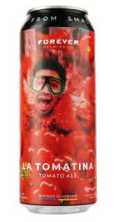 Пиво ТМ FOREVER "La Tomatina" світле нефільтр. 0,5 - фото