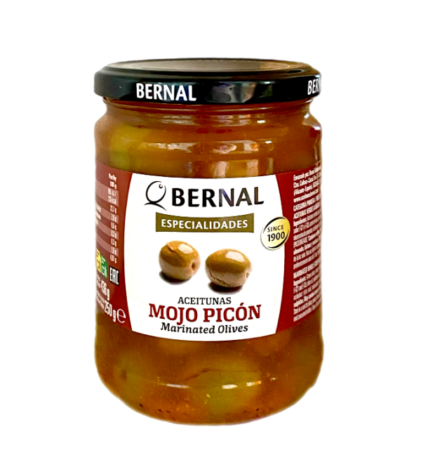 Оливки Bernal Mojo Picon пікантні в гострому соусі 436 г - фото