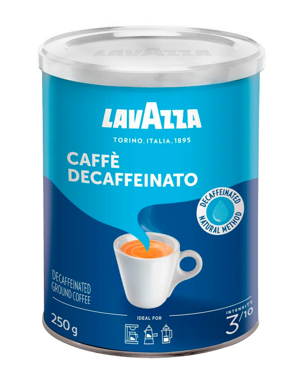 Кава мелена Lavazza Decaffeinato (Dek Classico) без кофеїну, 250 г (ж/б) (8000070011052) - фото