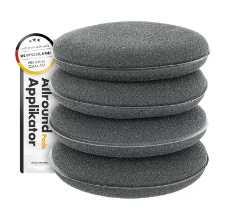 Аплікатор круглий поролоновий чорний 4шт - фото