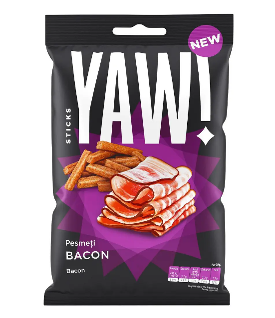 Сухарики стиксы со вкусом бекона ТМ YAW!, 50г - фото