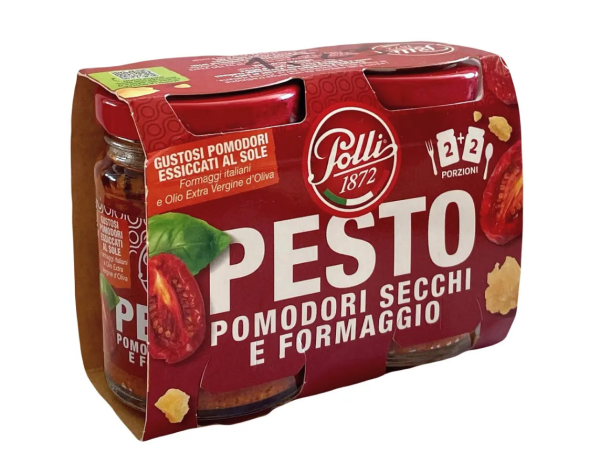 Соус Pesto POLLI pomodori secchi e formaggio, 2*90г, 6шт/ящ - фото