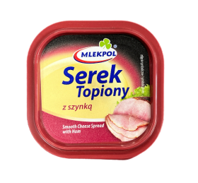 Сир плавлений з шинкою 57% 100 г ТМ MLEKPOL - фото