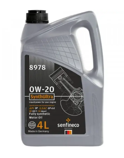 Моторна олива Senfineco SynthUltra 0W-20 (RSL), 4 л - фото