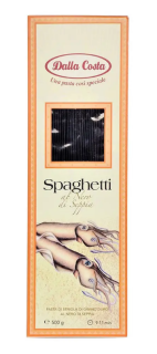 Макарони DALLA COSTA Spaghetti з чорнилом каракатиці 500г 20шт/ящ - фото