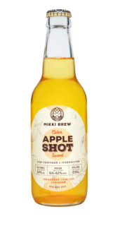 Сидр звичайний ігристий ТМ MIKKI BREW " Apple Shot" солодкий 0.33л - фото