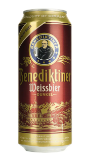 Пиво Benediktiner Weissbier Dunkel 5,4% ж/б, 0,5л, 24шт/ящ - фото
