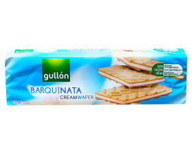 Вафлі GULLON Barquinata з білим кремом, 150г, 16шт/ящ - фото