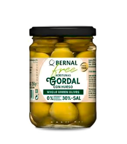 Оливки Bernal Гігант без кістки та без оцту, 436 г (250 г суха вага) - фото