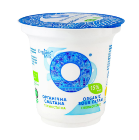 Органическая сметана термостатная, 250 г (15%) - фото