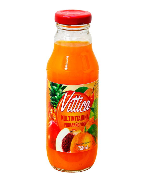 Напій Korkus 750 ml мультивітамін помаранчевий, 8 шт/ящ - фото