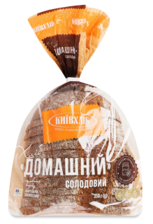 Хліб домашній солодовий, 0,35 кг (половина) - фото