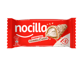 Батончик вафельний з молочною начинкою Nocilla Barritas Cookies & Cream, 43 г - фото