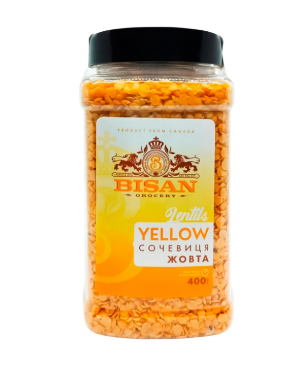 BISAN Чечевица Жёлтая 400 г пл/б - фото