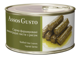 Сарма Assos Gusto фаршировані виноградні листи з рисом 400 г - фото