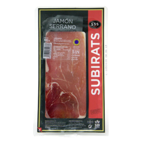 Хамон Subirats JAMON SERRANO Вакуум, нарізка, 100г, 20шт/ящ - фото
